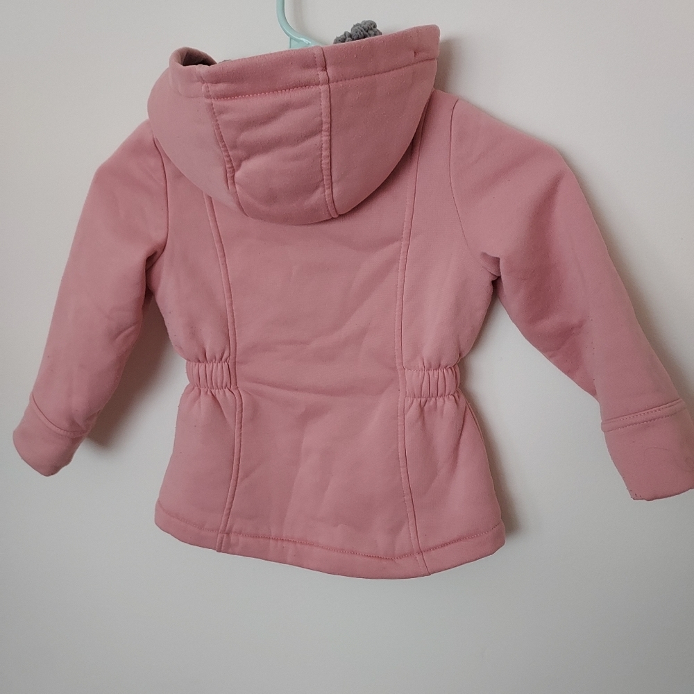 Limited Too Pink Warm Sherpa lined Girls zip up jacket toddler 4 Cold Weather - Picture 5 of 7